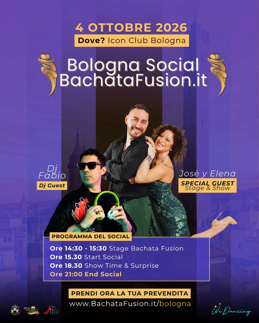 Locandina ufficiale del Bologna Social BachataFusion.it, 4 ottobre 2026
